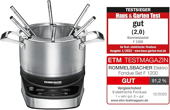 فوندو ساز روملزباخر آلمان Rommelsbacher F1200 Fondue-Set - کاسه استیل ضد زنگ